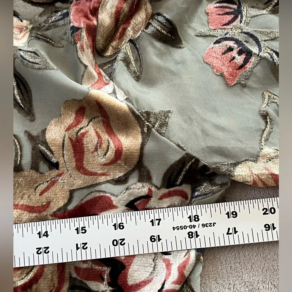 NWOT SOFT SURROUNDINGS Uma Floral Burnout Midi Dress PL Cottagecore Boho - Picture 13 of 15